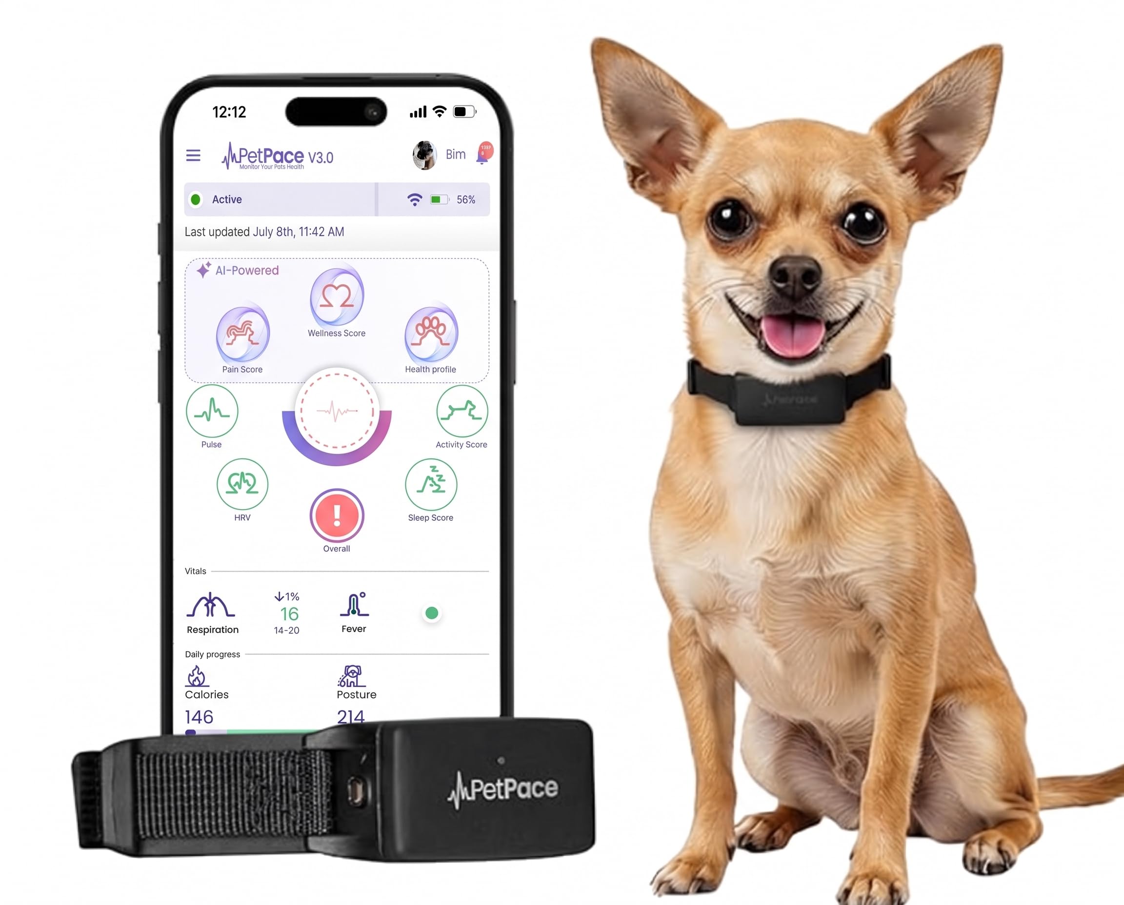 PetPace V3.0 AI Dog Health and Vital Signs Collar