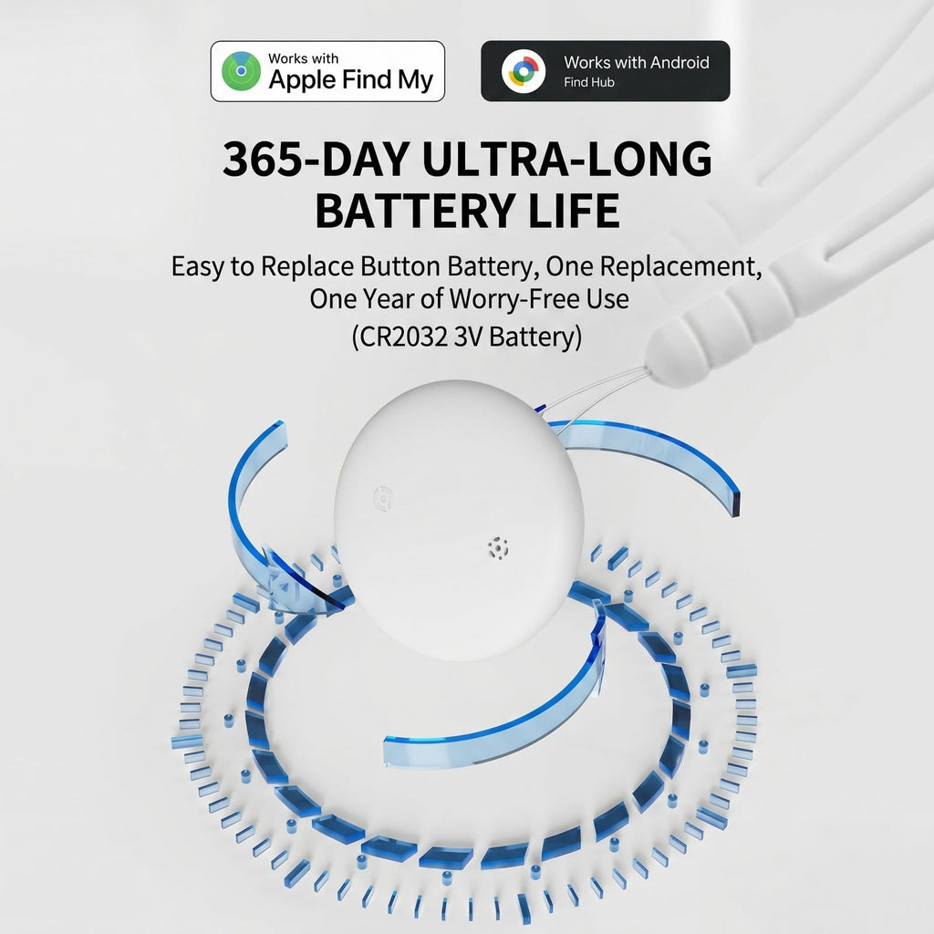2026 Upgraded Pet GPS Tracker, 2 Pack, for Dogs, Cats & Small Animals, No Monthly Fee, IPX6 Waterproof, Works with Apple Find My & Google Find Hub, 365-Day Battery Life, Compatible with iOS & Android