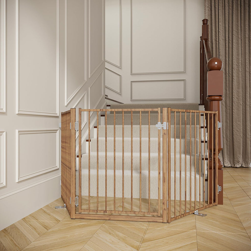 No Pawblems 30-Inch Freestanding Dog Gate with Door