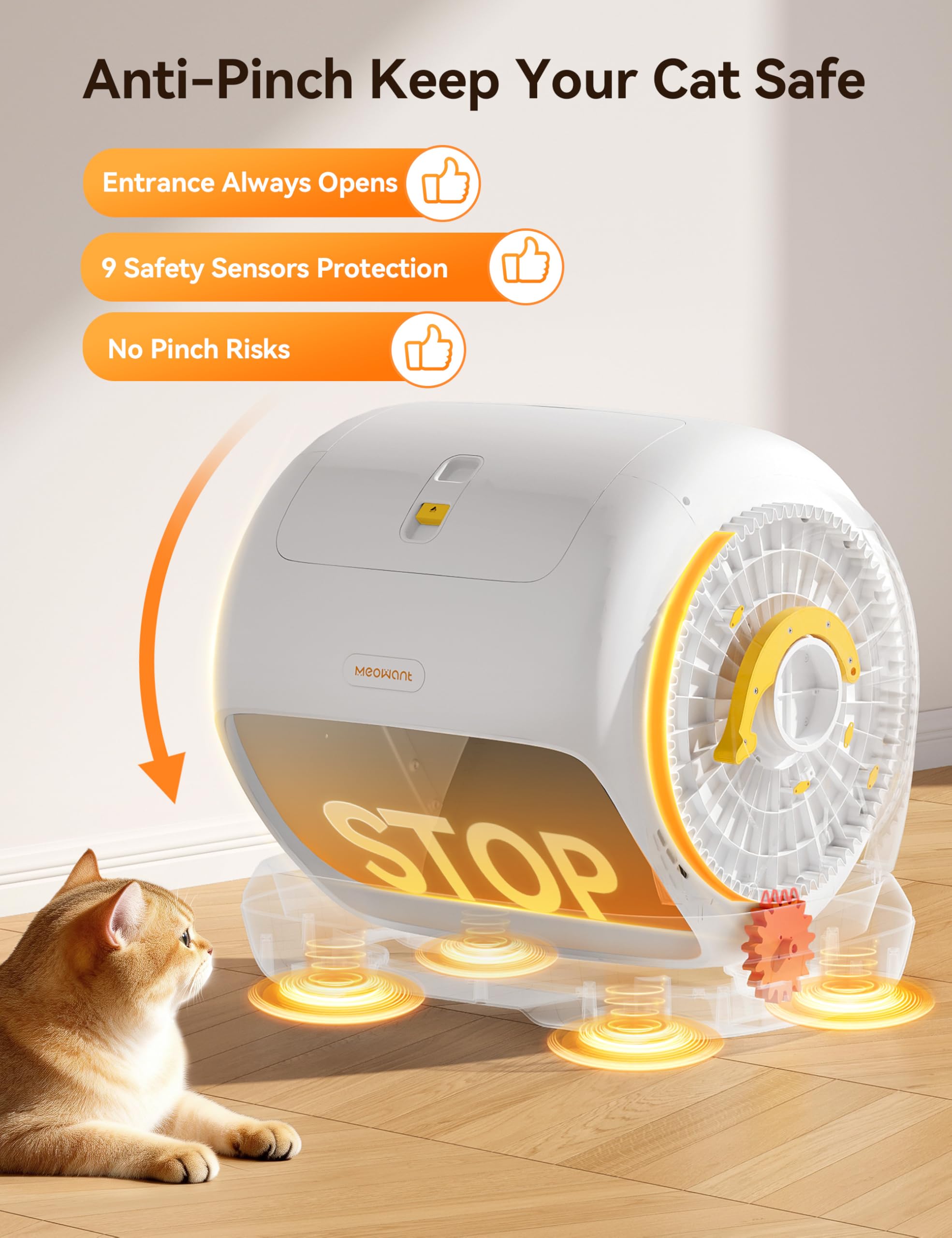 MeoWant 106L App-Controlled Self-Cleaning Cat Litter Box