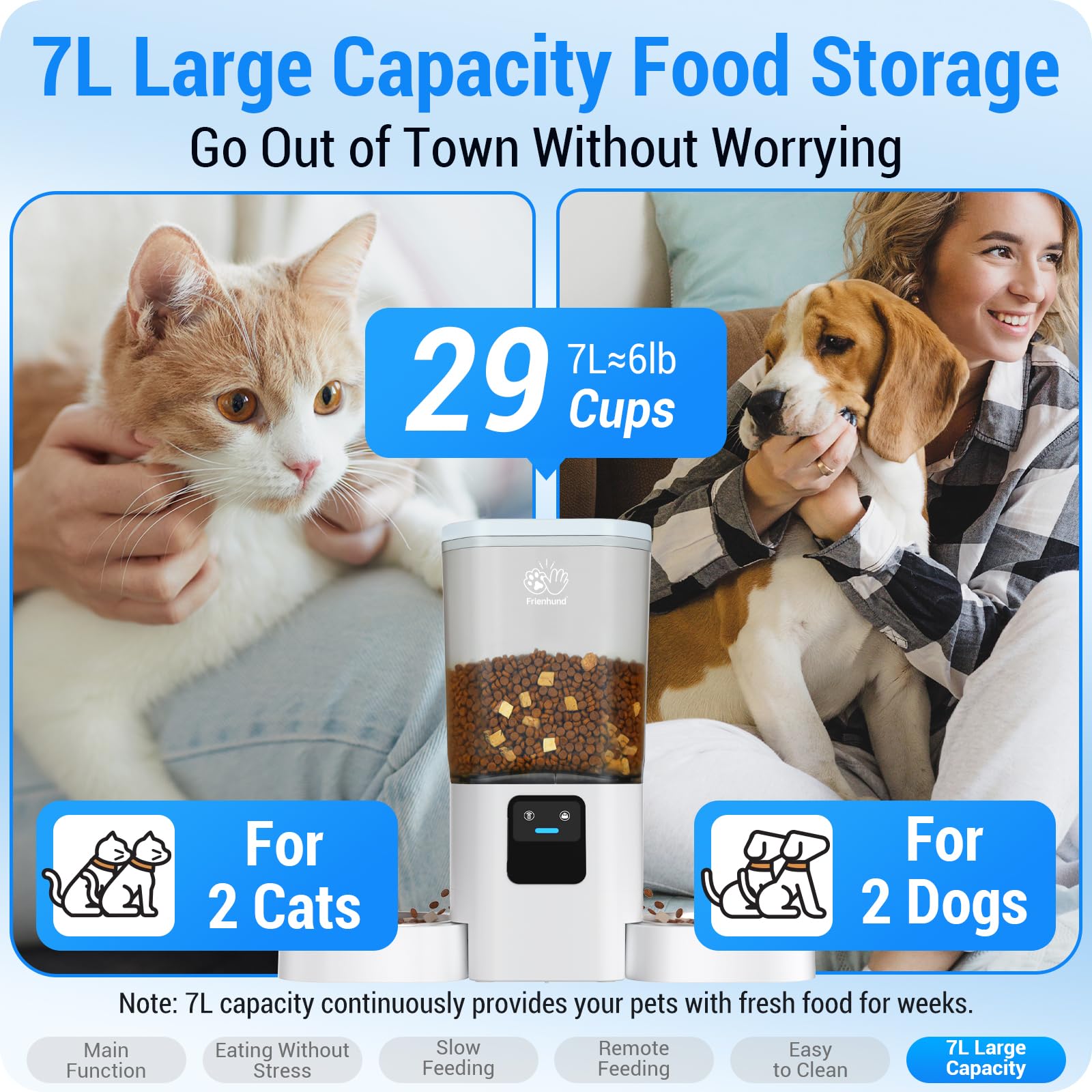 Frienhund Automatic Cat Feeder: Automatic Dog Feeder