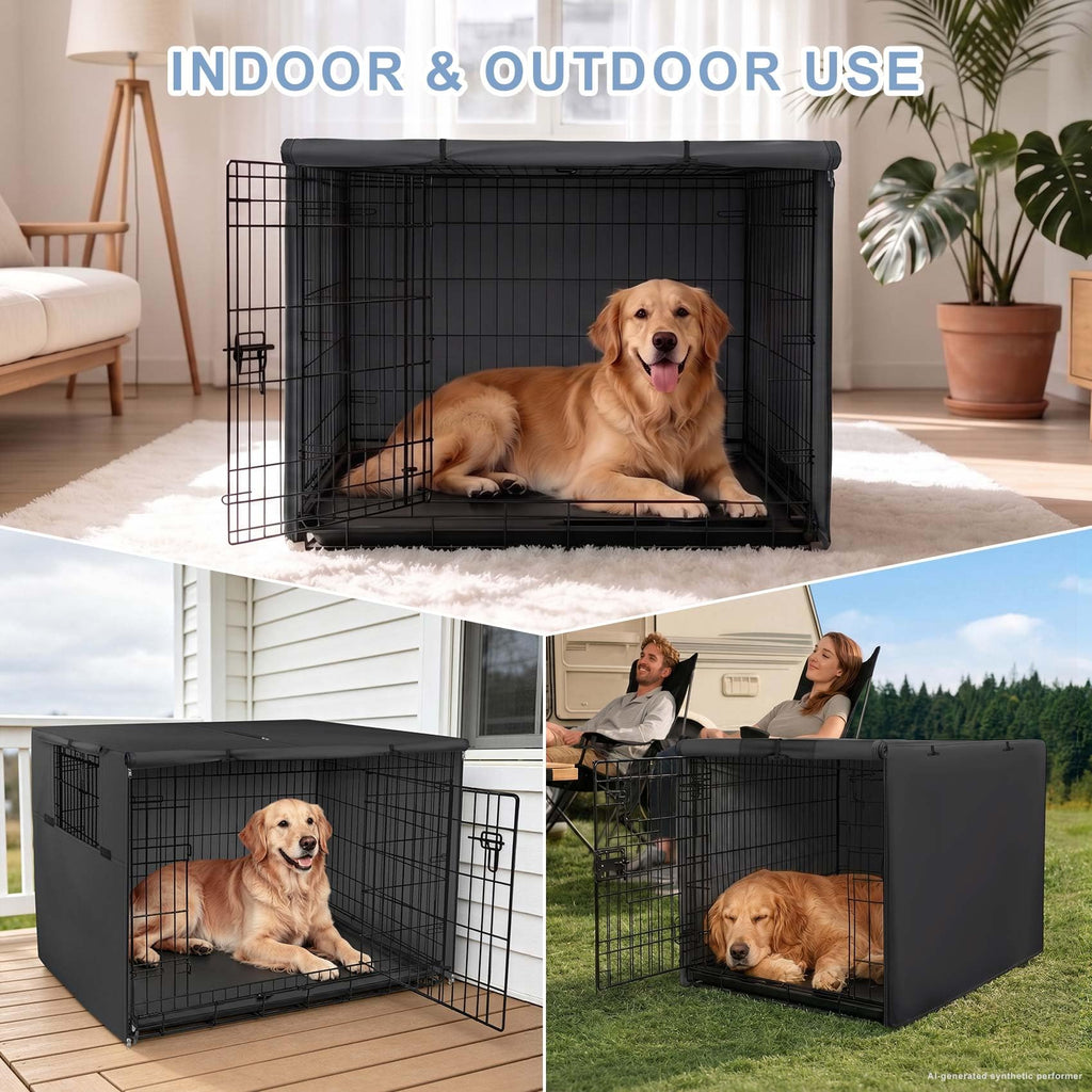 Explore Land Heavy-Duty Dog Crate Cover for Wire Kennels