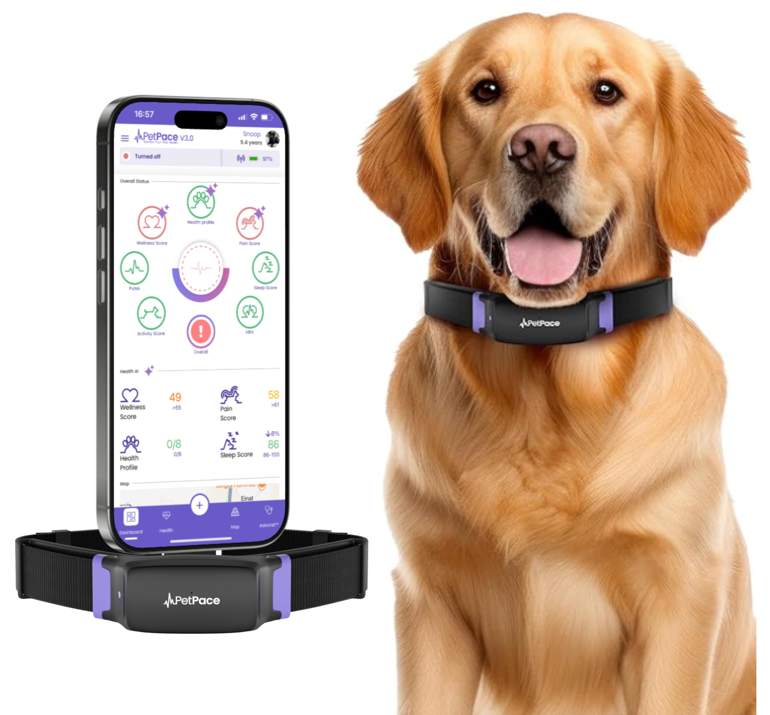 PetPace V3.0 AI Dog Health and Vital Signs Collar
