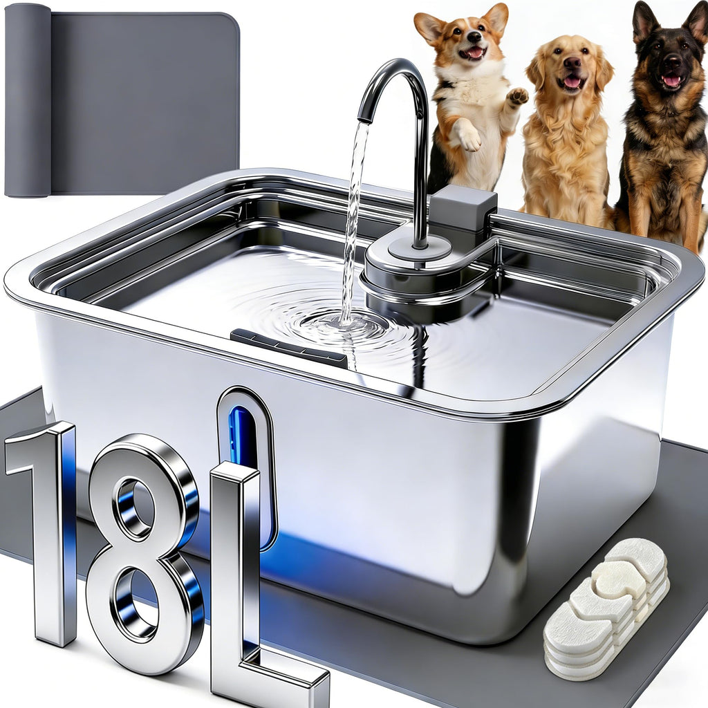 18L/4.76Gal Extra Large Dog Water Fountain