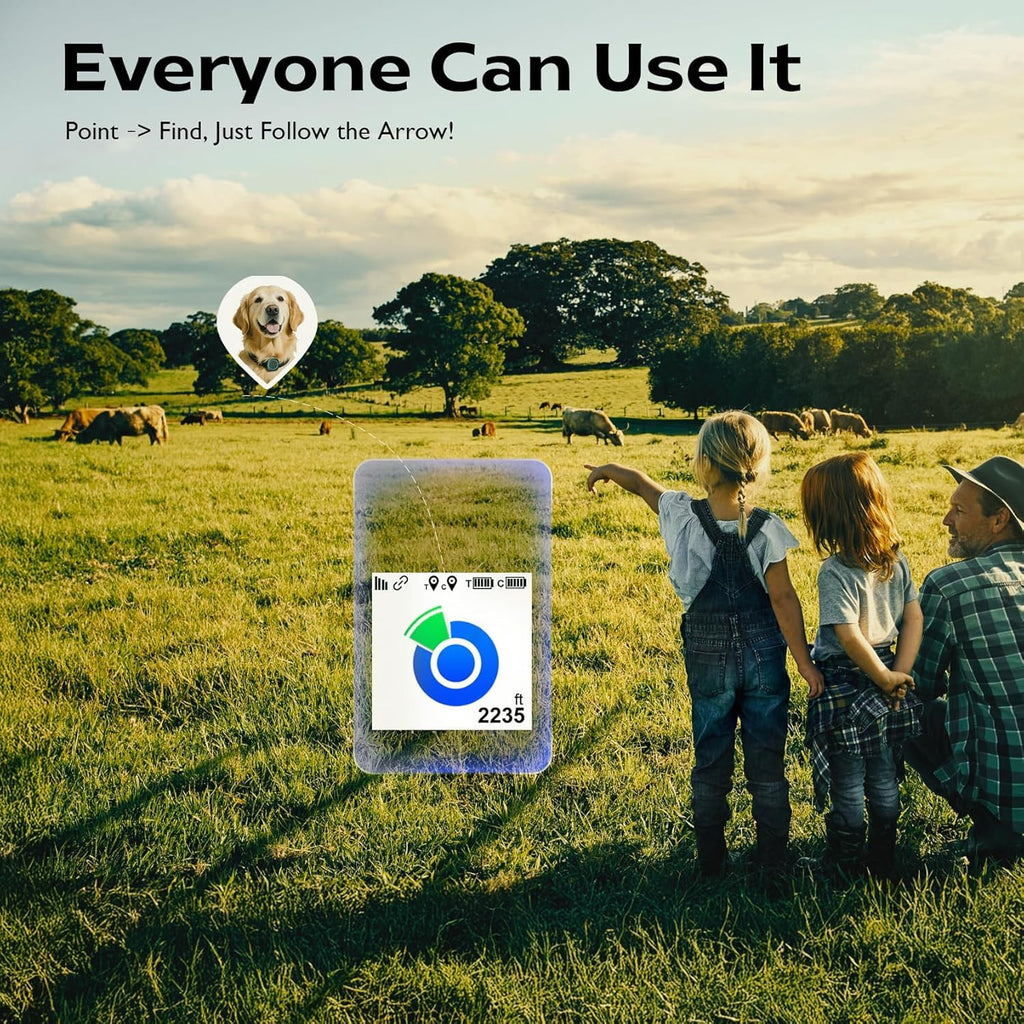 GPS Dog Tracker for 2 Dogs - Off-Grid Long Range Tracking System, No App/Cellular Required, Water-Resistant Pet Finder for Hiking & Forest Exploration