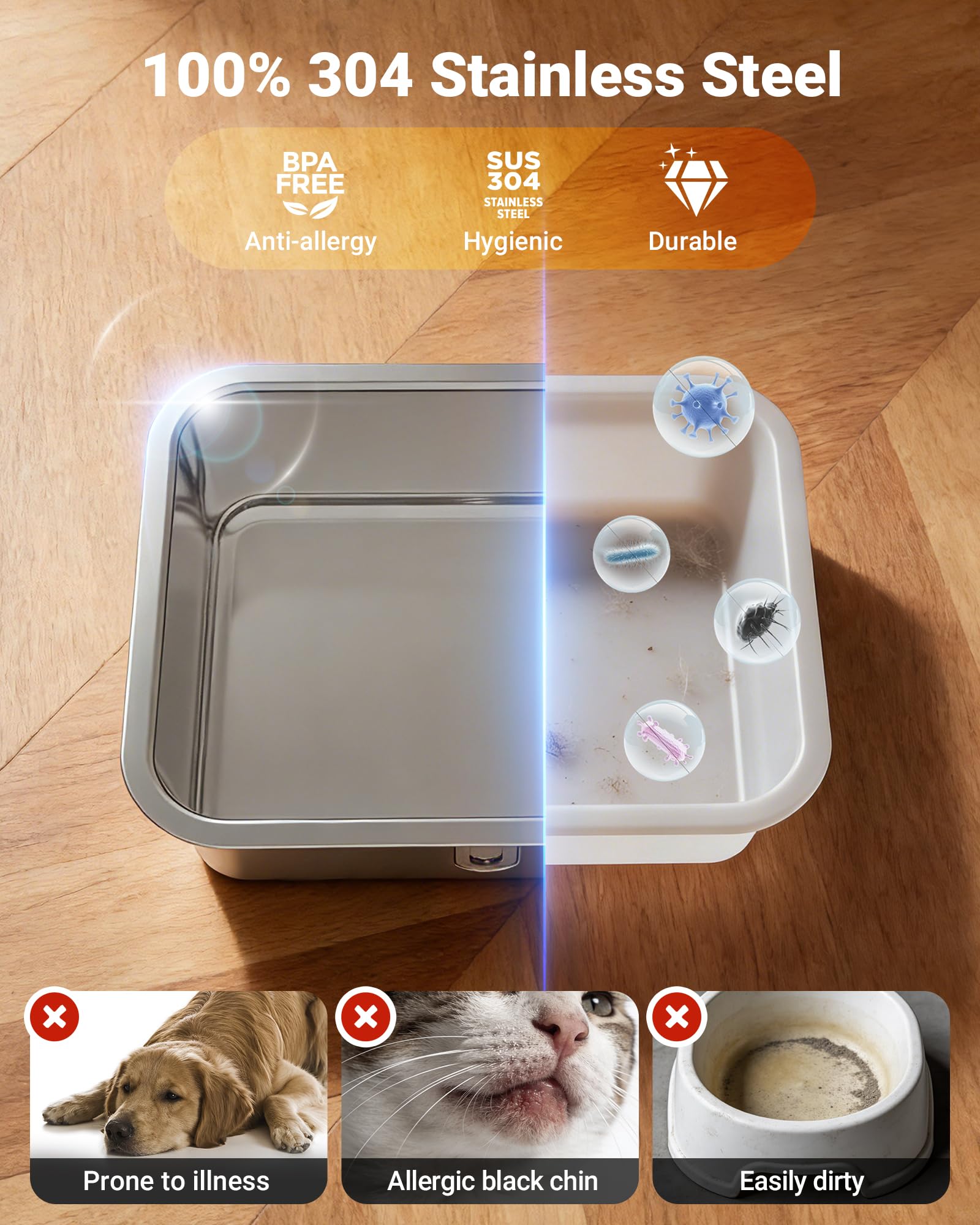 18L/4.76Gal Extra Large Dog Water Fountain