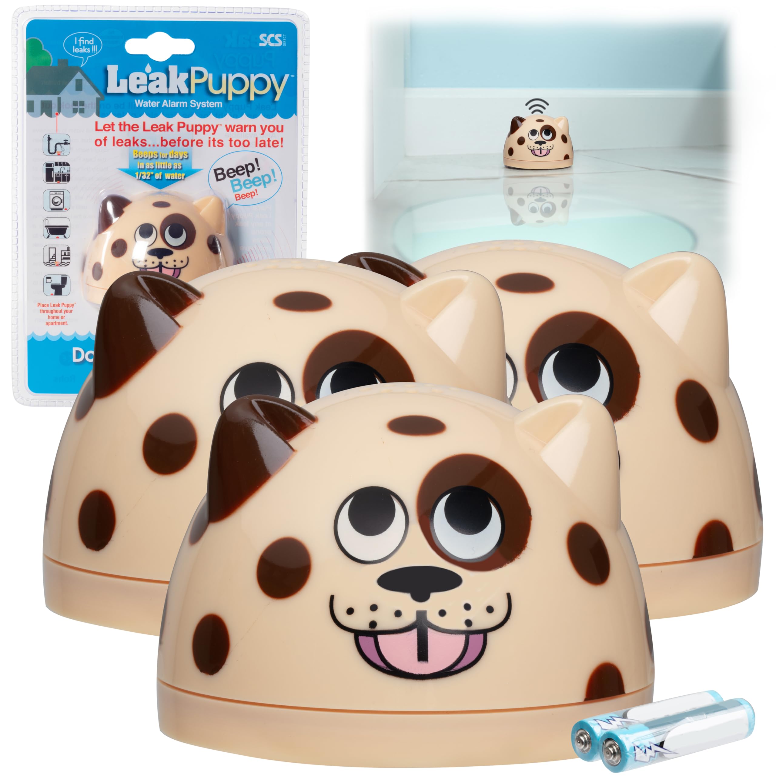 Water Leak Sensor with Alarm for Pet Areas and Homes