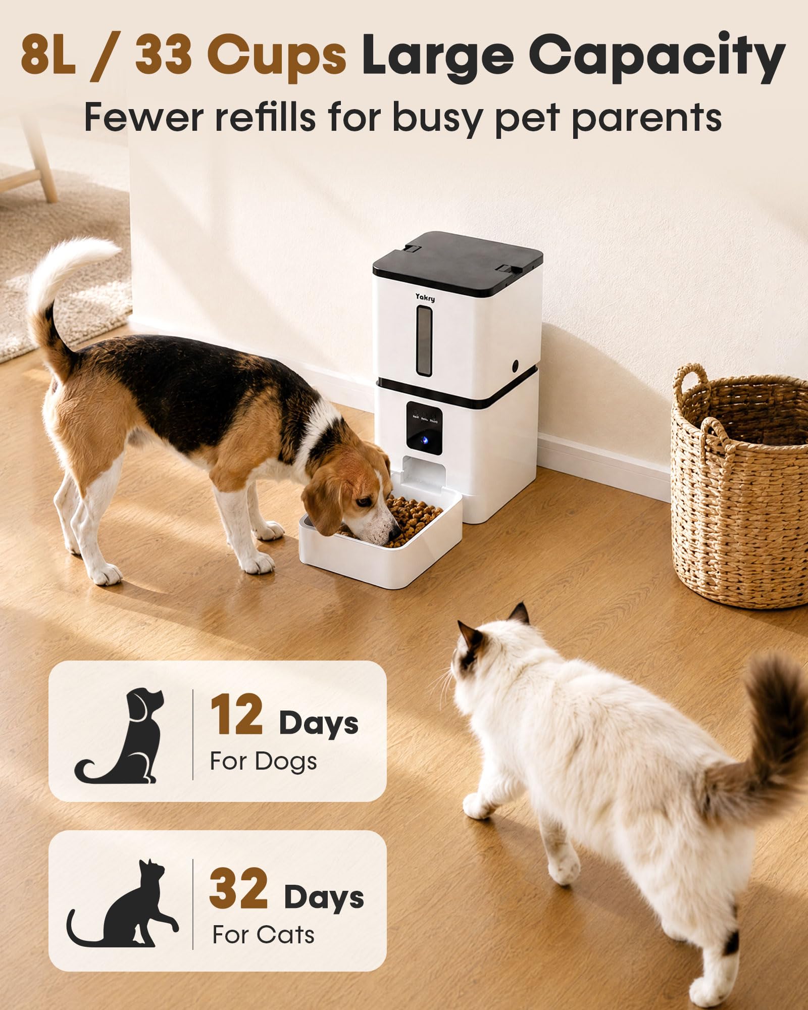 Yakry Automatic Pet Feeder with Camera