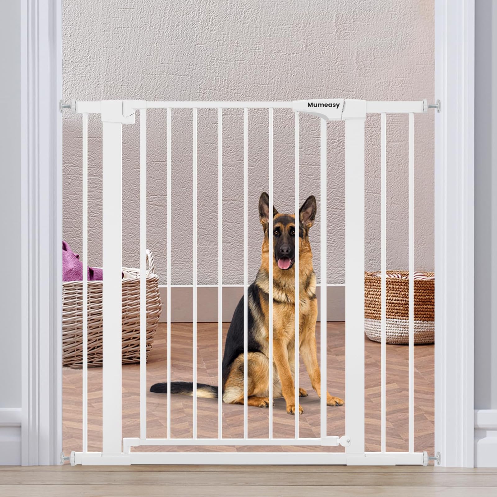 Mumeasy 36-Inch Extra-Tall Pet Safety Gate for Doorways