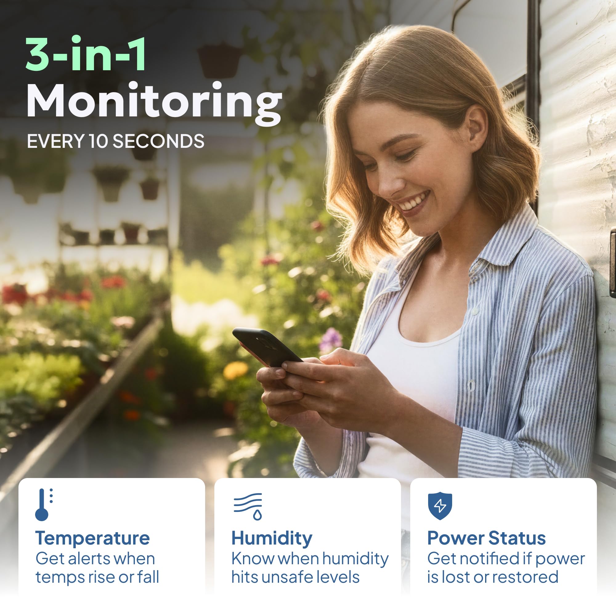 Necto Cellular RV Pet Temperature and Power Outage Monitor