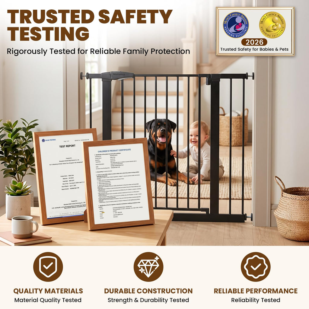 Mumeasy 36-Inch Extra-Tall Pet Safety Gate for Doorways