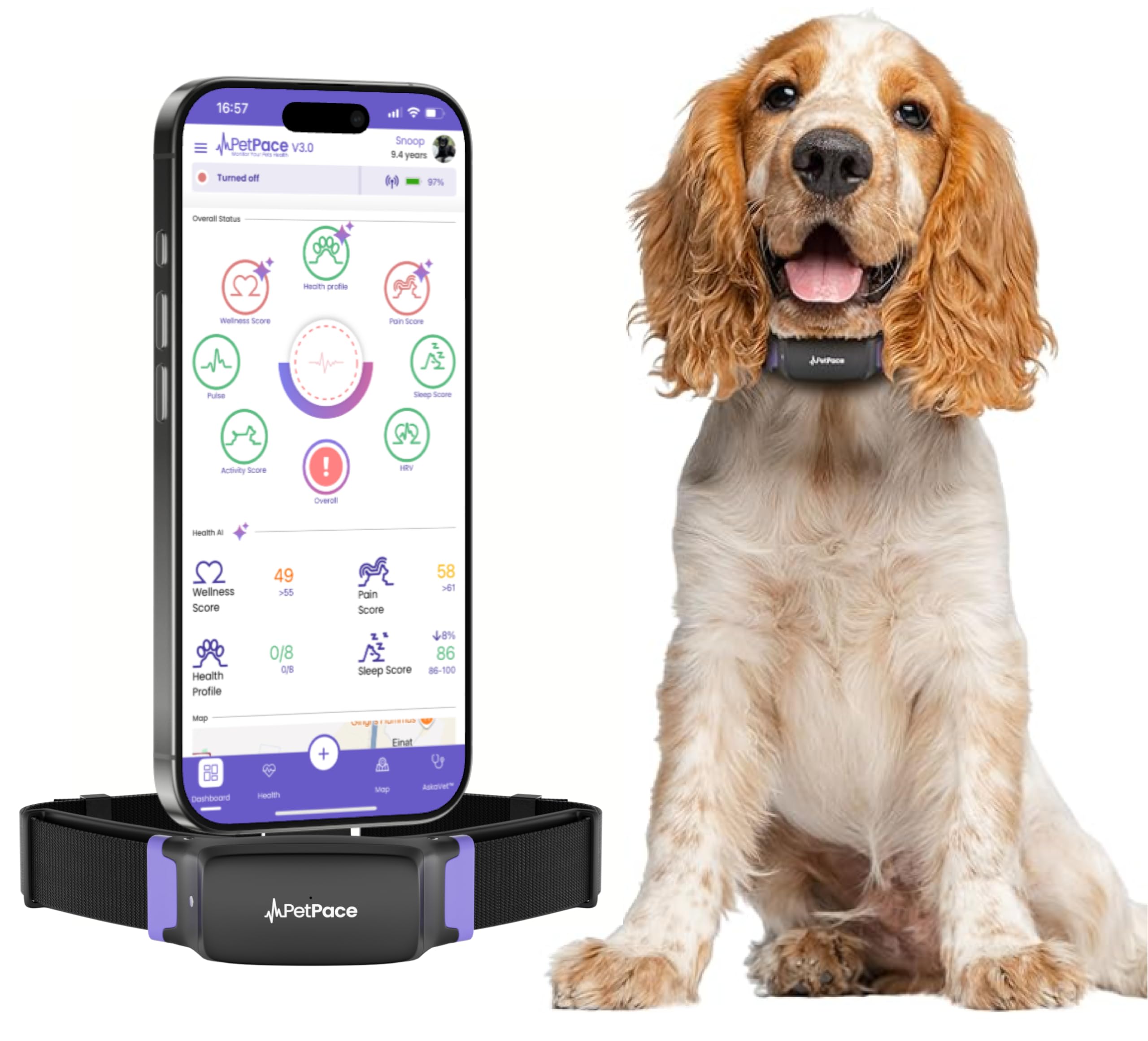 PetPace V3.0 AI Dog Health and Vital Signs Collar